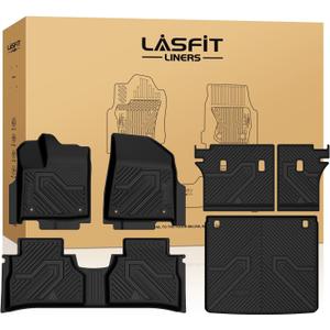 LASFIT Floor Mats & Seatback Mats & Cargo Mat for Nissan Murano 2025-2026, Custom Fit All Weather TPE Easy Clean Durable Floor Liners Car Mats for 2025-2026 Murano, Black