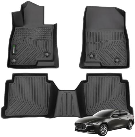 ANBINGO® Floor Mats for Mazda 6 2014-2021 All Weather Protection TPE Waterproof Non-Slip Car Mats for Mazda 6 Floor Liner Accessories Black