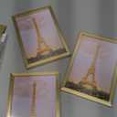 upsimples 4x6 Picture Frame Set of 3, Made of High Definition Glass for 4 x 6 Gold Frames, Wall and Tabletop Display Thin Border Photo Frame for Home Décor