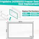 Upgraded 242193203 Refrigerator Freezer Door Gasket for Frigidaire Kenmore Crosley Freezer Door Seal Replacement Parts FFHI1831QP6, FFHT1814QW0, 17.91”*28.74” Refrigerator Door Gasket Seal