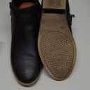 Jeossy Women's 9618 Classic Ankle Boots Slip on Chunky Heel Boots for Women (7.5, Black)