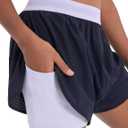 PATPAT Girls 2-in-1 Shorts, Ultra-Light Quick-Dry Active Shorts with Bamboo Viscose Liner for Kids Soccer Dance Biker Sports (Black, S)