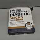 Pembrook Bamboo Viscose Diabetic Socks for Women & Men - 6 Pairs Ankle Socks for Swollen Feet | Neuropathy Socks, M