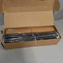 5/8” Diameter Curtain Rods 30-90 Inch, for 30-84 Inch Windows, Adjustable Splicing Black Curtain Rods for Windows with Brackets, Window Rod Long Small Curtains Rod, 4 Pack