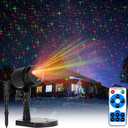 Minetom Christmas Projector Lights Outdoor, Christmas Laser Lights with Remote Red Green Stars Garden Laser Light IP65 Waterproof Xmas Light for House Garage Home Wedding Party Garden Decorations