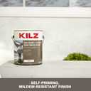 KILZ Self-Priming Masonry, Stucco and Brick Paint, Interior/Exterior, Flat, White, 1 Gallon
