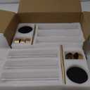 Sziqiqi Wedding Hurricane Candle Holders: 6 Pcs Gold Candlestick Holders Table Centerpiece - Taper Candle Sticks Holder for Christmas Party