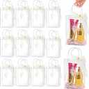 Ohuimrt 20 PCS Clear Plastic Gift Bags with Handles, 6.3 x 9.84 x 3.15 Inches Reusable Party Favor Bags with Ribbon Transparent Gift Wrap Bags Bulk for Weddings Birthdays