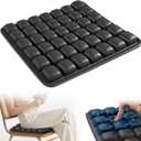 Upgrade Airplane Seat Cushion With No External Air Pump, Inflatable Seat Cushion For Long Flights, Portable Wheelchair Cushions, Adjustable Air Cushion With Non-Skid Bottom Relief Discomfort In Coccyx (Square, Black)