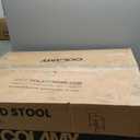 COLAMY Counter Height Bar Stools Set of 2, Kitchen Bar Stools with Back, Mid Century Modern Upholstered, with Wood Legs for Kitchen Island Dining Room, Beige