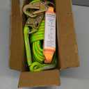 Rope Harness Safety Lanyard 50FT Fall Protection Vertical Roofing Rope with Grab Snap Hooks Shock Absorber Safety Ropes Tree Climbing Line Kit Heavy Duty Roof Safety Equipment