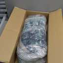 Area Rugs 6ft Washable Non-Slip, Floral Vintage Distress Print Pattern Medallion Carpet for Living Room Bedroom Dining Room, Teal Green Lake Blue Turquoise