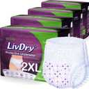 Livdry XXL Adult Diapers Women Overnight, Ultimate Max Absorbency, All Day or Night Protection, Plus Size, XX-Large (40 Count)