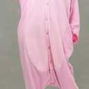 Adult Women Onesie Pajama Halloween Costumes for Adult and Teenagers (Large, Pink Stitch)