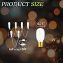 LikeLion Six Socket Light Set with 8 Bulbs, Compatible with Dept 56 Village Collection Accessories, 108 Inch Cord, 120V 6W Bulbs, White