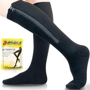 Ailaka Medical 15-20 mmHg Zipper Compression Socks Women Men