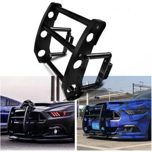 Dyno Racing Black Car Front Bumper Beam Bracket Protector Safety Bar Kit Bull Bar Grille Guard Removable Compatible With Ford Mustang 2015-2019