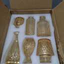 Gold Amber Glass Bud Vases Set of 12, Small Vases for Flowers, Champagne Mini Vintage Vases for Centerpieces,Bud Vase in Bulk for Wedding Decor,Single Flowers,Office and Home Table Flower Dcor