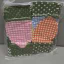 SilTriangle 24 Pcs Easter Carrot Shaped Treat Bags Easter Basket Stuffers Fabric Drawstring Candy Gift Goodie Bags for Egg Hunt Outdoor Party Supplies (Plaid Style)