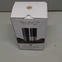 Electric Salt and Pepper Grinder Set Automatic Battery Pepper Mill Shakers Adjustable Coarseness Upgraded Larger Capacity with Led Home and Kitchen Appliances Birthday Gifts for Women Mom (Black/Black)