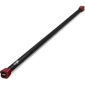 Yes4All Total Body Workout Weighted Bar, Resistance Band Bar, Racks for Strength Training, Exercise Bar for Yoga in Home and Gym - Single/Combo