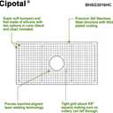 29.5 in. x 15.5 in. Centre Drain Sink Protector with Supersoft Silicone Feet in 304 Grade Stainless Steel