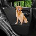 Dog Car Seat Cover for Back Seat, Waterproof Hammock for Car, SUV & Truck, Non-Slip Backseat Cover for Dogs, Heavy-Duty Dog Hammock Style Seat Protector Pets, Easy to Install & Clean (Standard (58"x54"), Black)