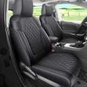 Rav4 Seat Covers Custom Fit for Toyota Rav4 Full Set Faux Leather Car Seat Covers Waterproof Full Coverage (Black, Gas Model 2019-2025 LE/XLE/Premium/Limited)