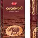 HEM Sandalwood Incense Sticks 120 Count (Pack of 6 Boxes) Classic Sandalwood Aroma Incense for Meditation, Yoga & Home Fragrance