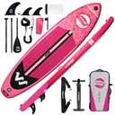 WNOVA 11' Inflatable Stand Up Paddle Board, 34" Extra Wide Stable iSUP for Adults & Youth, with Camera Mount & Premium Accessories, Non-Slip Deck for All Skill Levels (Pink Girl)