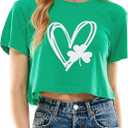 Funny St Patricks Day Shirt Women(Green L)