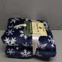 PAVILIA Blue Snowflake Christmas Sherpa Throw Blanket, Reversible Fleece Sherpa Cozy Holiday Blanket 50x60, Soft Winter Throw for Couch & Bed, Plush Cozy Warm