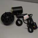 Hair Dryer, 150000RPM Ionic Blow Dryer - Fast Drying, Low Noise, Foldable Portable with Diffuser and Nozzle, Compact Mini for Women and Men, Home and Travel(Black)