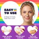 2 x JOYIN 10 Pcs Pride Temporary Face Tattoos, Glitter Rainbow Freckles Tattoos for LGBTQ+, Sparkle Waterproof for Pride Festival, Parades, Party Accessories Decor, Heart and Butterfly (2 designs)