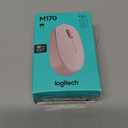 Logitech M170 Wireless Mouse for PC, Mac, Laptop, 2.4 GHz with USB Mini Receiver, Optical Tracking, 12-Months Battery Life, Ambidextrous - Rose
