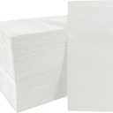 100 Pack Disposable Hand Towels for Bathroom, 12" x 17" White Napkins Linen-Feel Dinner Napkins, Paper Hand Towels for Bathroom Kitchen Party Wedding by GzfunTeng