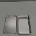 uxcell Metal Tin Box, 5.31" x 3.15" x 1.38" Rectangular Empty Tinplate Containers with Lids, Silver Tone, for Home Organizer, Candles, Gifts, Car Keys, Crafts Storage