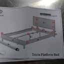 Zinus Tricia Wood Platform Bed Frame with Adjustable Headboard/Wood Slat Support with No Box Spring Needed/Easy Assembly, King