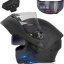 Bluetooth Motorcycle Helmet,Modular Motorcycle Helmet with Bluetooth,DOT Approved Dual Visor Full Face Flip up Bluetooth Integrated Motorcycle Helmets for Adults Men Women (XX-Large)