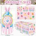 Oudain 2 Pcs Easter Table Tablecloth Decorations Bunny Train Table Cloth Decoration with Pastel Rabbit Eggs Gnomes Easter Party Favor for Picnic Dinner Outdoor Decorations Decor