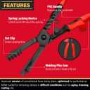 Heavy-duty Straight Hose Clamp Pliers with Locking Device for Quick Removal and Installation of Various Types of Strong and Hard-to-reach Hose Clamps