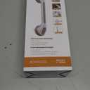 LEVERLOC 2 Pack Shower Grab Bars for Bathtubs and Showers, Easy to Install Suction Shower Handles for Bathroom Removable Handrails for Seniors Elderly Heavy Duty Safety Grip Waterproof Drill Free Gray (16.8 2 Set)