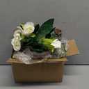 TELDRASSIL 4Pcs(26 FT) Artificial Rose Vine Fake Flower Garland Fake Silk Rose Hanging Vine for Wedding Party Background Arch Garden Background Decoration (White)