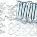 10pcs Carriage Bolts Wing Nuts Wing Screw 5/16-18x2 with Washers Lightweight and Portable for Fasteners