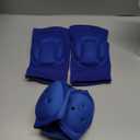 Wrestling Headgear for Kids Youth with Protective Knee Pads Soft Grappling Headgear Wrestling Ear Protection Thick Sponge Anti Slip Knee Sleeve for Sparring Brazilian Jiu Jitsu (Blue)