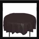 Exquisite Premium Quality Plastic Tablecover Black 84" Round