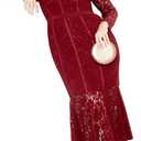 City Chic Plus Size Dress, Lace Valencia Dress (Red, 24 Plus)