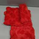 Valentines Day Heart Pillow Covers 18x18 Set of 2  Red Soft Plush Faux Fur Jacquard Throw Pillow Cases, Love Heart Cushion Covers for Sofa Couch Bedroom Holiday Home Decor