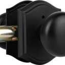 Door Knobs Interior, Classic Decorative Matte Black Privacy Door Knob Perfect for Bedroom or Bathroom Doors, Durable Stylish Hardware for Indoor Use- 1 Pack