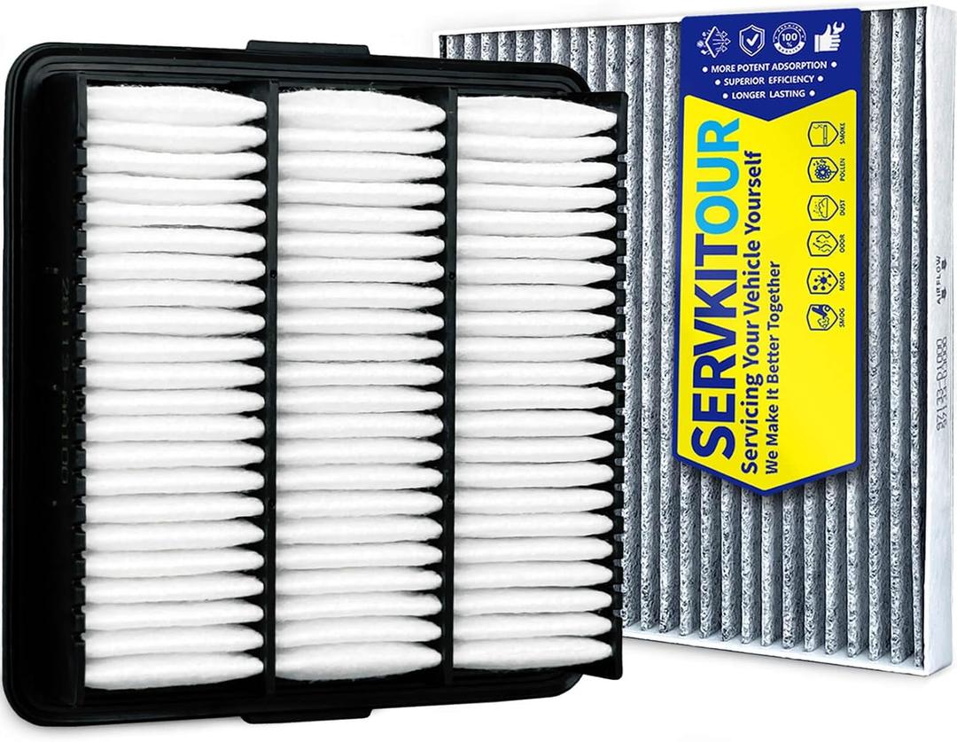 Engine Cabin Air Filter Set for Elantra (2021-2025) Only Gas, for Kona (2024-2025), Replace 28113-AA100, 97133-L1000